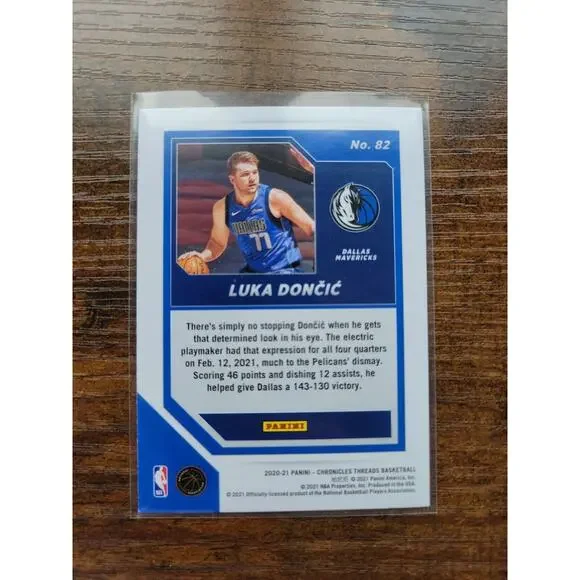 Luka Doncic 2020-2021 Panini Chronicles #82 - Dallas Mavericks - Fresh Pull - Picture 2 of 2